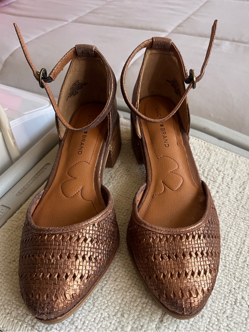 Lucky Brand Metallic Block Heel Shoe